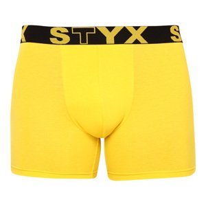 Pánské boxerky Styx long sportovní guma žluté (U1068) XXL