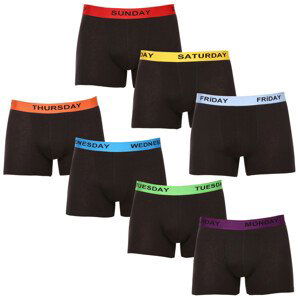 7PACK pánské boxerky Nedeto černé (7NDTB001-week) L