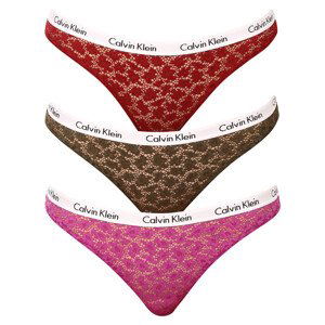 3PACK dámské kalhotky Calvin Klein nadrozměr vícebarevné (QD3975E-6VY) XXL