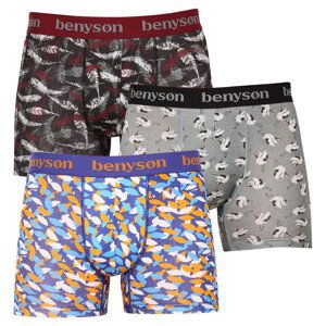 3PACK pánské boxerky Benysøn bambusové vícebarevné (BENY-7010) L, trenky / trenýrky