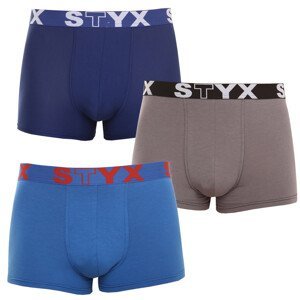 3PACK pánské boxerky Styx sportovní guma vícebarevné (G9676863) XXL