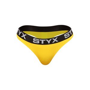 Dámská tanga Styx sportovní guma žlutá (IT1068) S