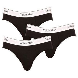 3PACK pánské slipy Calvin Klein černé (NB2379A-001) M