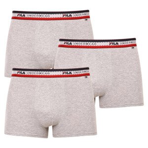 3PACK pánské boxerky Fila šedé (FU5059/3-400) L