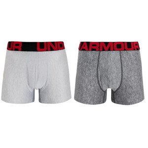 2PACK pánské boxerky Under Armour nadrozměr šedé (1363618 011) 5XL