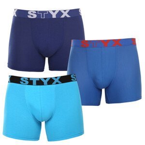 3PACK pánské boxerky Styx long sportovní guma vícebarevné (3U96789) XL