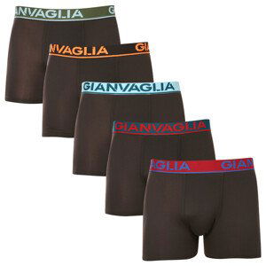 5PACK pánské boxerky Gianvaglia černé (GVG-5010) L