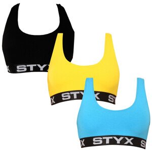 3PACK dámská podprsenka Styx sport vícebarevná (3IP96089) S