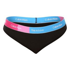 Dámská tanga Calvin Klein nadrozměr černé (QF7279E-UB1) 3XL