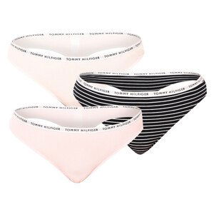 3PACK dámská tanga Tommy Hilfiger nadrozměr vícebarevné (UW0UW04558 0Y3) 3XL