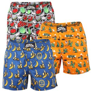 3PACK pánské trenky Styx premium art klasická guma (3AP13199) XXL