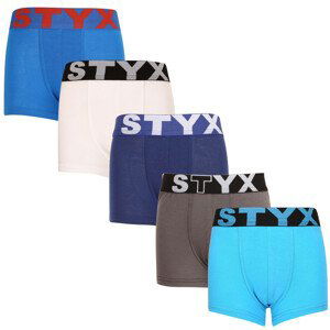 5PACK dětské boxerky Styx sportovní guma vícebarevné (5GJ9681379) 6-8 let