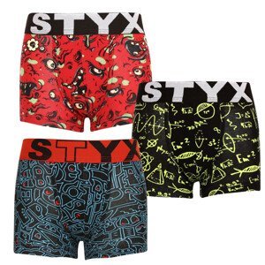 3PACK dětské boxerky Styx art sportovní guma vícebarevné (3GJ12612) 9-11 let