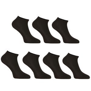 7PACK ponožky Nedeto nízké černé (7NDTPN1001) L