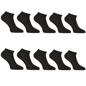 10PACK ponožky Nedeto nízké černé (10NDTPN1001) M