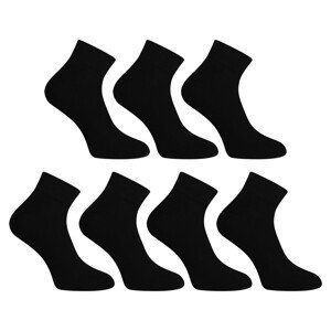 7PACK ponožky Nedeto kotníkové černé (7NDTPK1001) M
