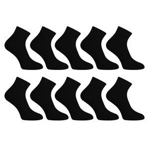 10PACK ponožky Nedeto kotníkové černé (10NDTPK1001) M