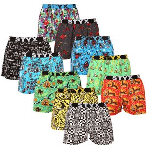 10PACK pánské trenky Styx art sportovní guma vícebarevné (10B130915245782) S