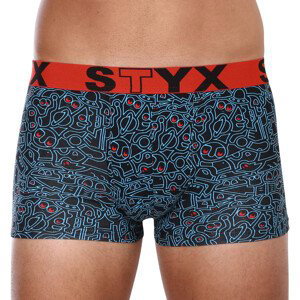 Pánské boxerky Styx art sportovní guma doodle (G1256) M
