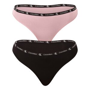 2PACK dámská tanga Calvin Klein vícebarevná (QD5035E-C4U) L