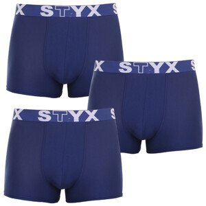 3PACK pánské boxerky Styx sportovní guma tmavě modré (3G968) M