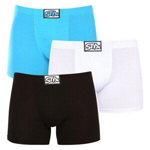 3PACK pánské boxerky Styx long klasická guma vícebarevné (3F96019) XL