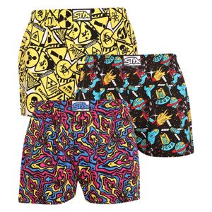 3PACK pánské trenky Styx art klasická guma vícebarevné (3A13001) XXL