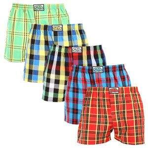 5PACK pánské trenky Styx klasická guma vícebarevné (5A1112345) XXL