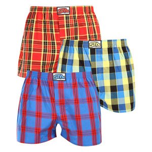 3PACK pánské trenky Styx klasická guma nadrozměr vícebarevné (3E11456) 4XL