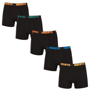 5PACK pánské boxerky Nedeto černé (5NB003) XL