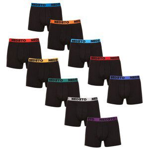 10PACK pánské boxerky Nedeto černé (10NB005) XXL