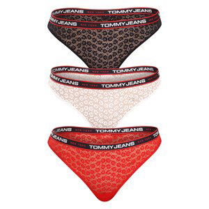 3PACK dámská tanga Tommy Hilfiger vícebarevná (UW0UW04714 0WE) XL