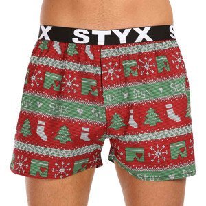 Pánské trenky Styx art sportovní guma Vánoce pletené (B1658) XXL