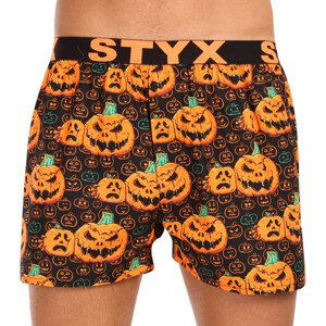 Pánské trenky Styx art sportovní guma Halloween dýně (B1755) XXL