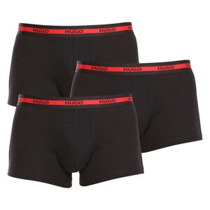 3PACK pánské boxerky Hugo Boss černé (50492375 002) M