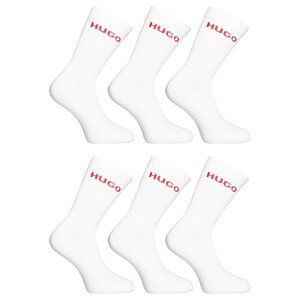6PACK ponožky Hugo Boss vysoké bílé (50510187 100) M