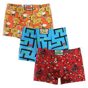 3PACK pánské boxerky Styx art klasická guma vícebarevné (3Q12914) S