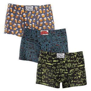 3PACK pánské boxerky Styx art klasická guma vícebarevné (3Q12672) XL