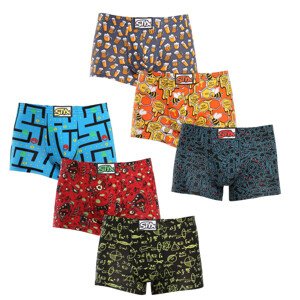 6PACK pánské boxerky Styx art klasická guma vícebarevné (6Q12697124) S