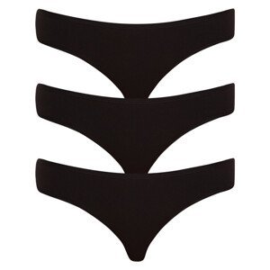 3PACK dámské kalhotky Nedeto černé (3NK001) XL