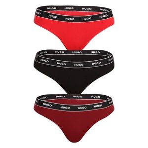 3PACK dámská tanga Hugo Boss vícebarevná (50480150 982) XXL