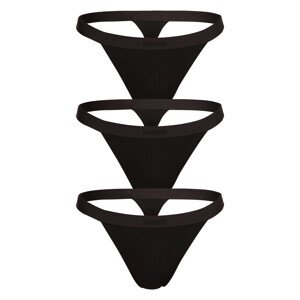 3PACK dámská tanga Hugo Boss černá (50496893 001) S