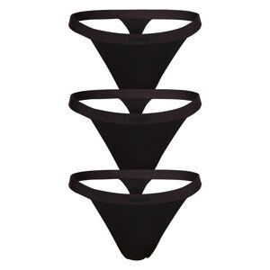 3PACK dámská tanga HUGO černá (50496893 001) L