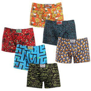 6PACK pánské boxerky Styx long art klasická guma vícebarevné (6F12697124) XXL