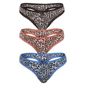 3PACK dámská tanga Fine woman vícebarevná (808-A) XL