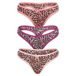 3PACK dámská tanga Fine woman vícebarevná (808-B) L