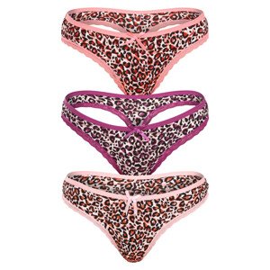 3PACK dámská tanga Fine woman vícebarevná (808-B) M