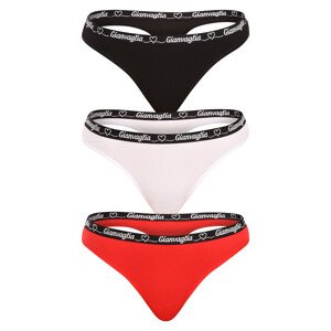 3PACK dámská tanga Gianvaglia vícebarevná (820) L