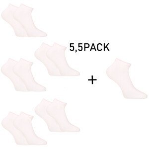 5,5PACK ponožky Nedeto nízké bambusové bílé (55NPN100) XL