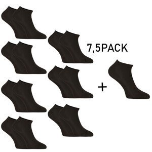 7,5PACK ponožky Nedeto nízké bambusové černé (75NPN001) L